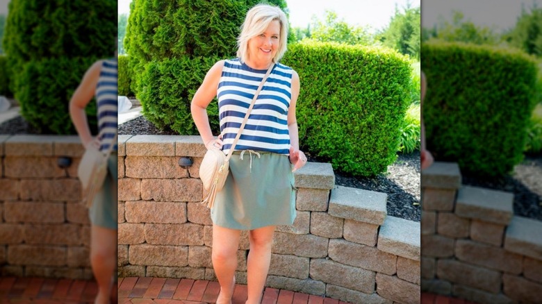 Tania Stephens sporting a stretch skort