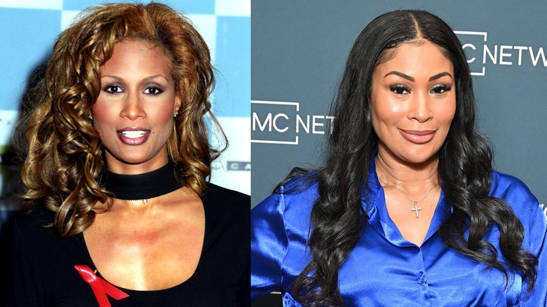 Side by side photos of Beverly Johnson and Anansa Sims