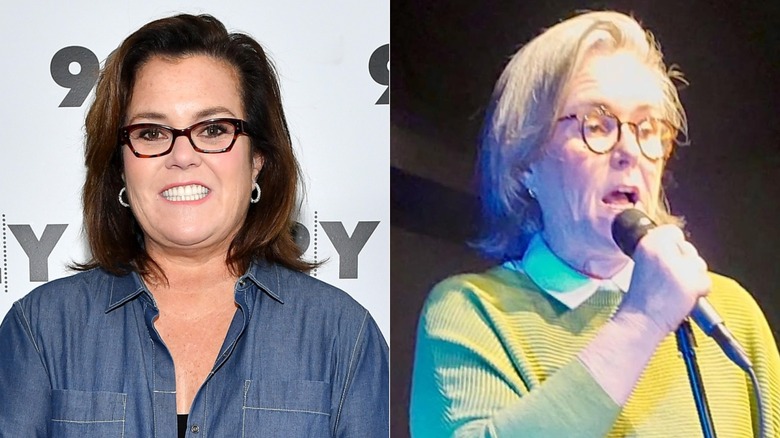 Rosie O'Donnell in 2017 and 2015, side-by-side photos