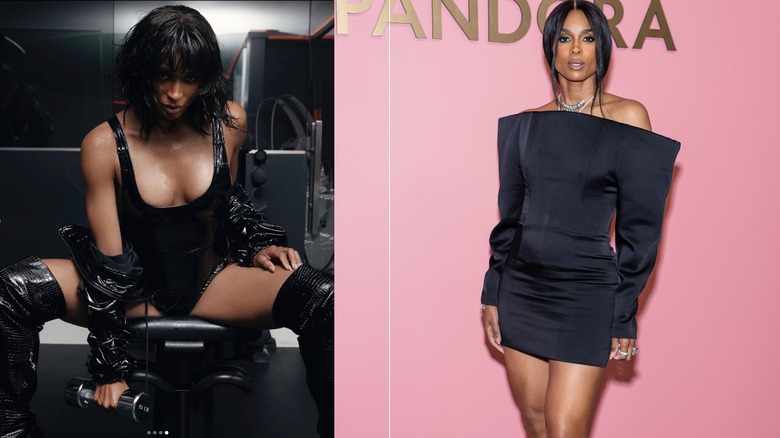 Ciara working out vs. red carpet look