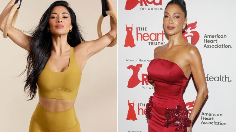 Nicole Scherzinger workout photo vs. red carpet look