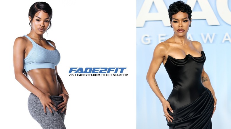 Teyana Taylor Fade2Fit promo photo vs. red carpet look