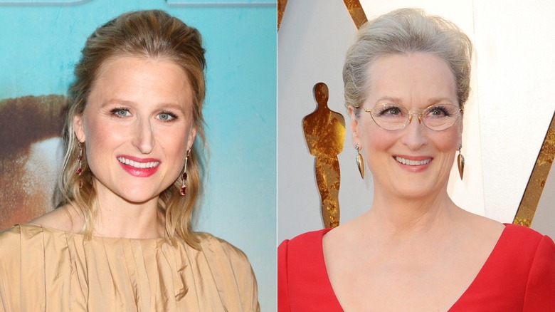Mamie Gummer and Meryl Streep with an updo