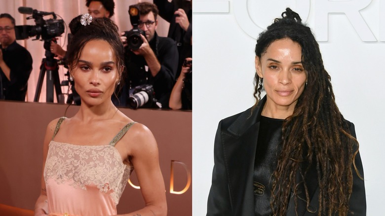 Zoe Kravitz and Lisa Bonet posing on the red carpet