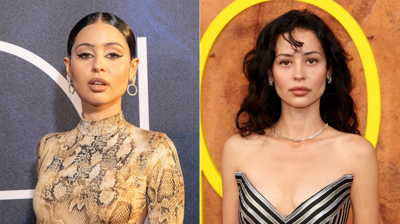 Side-by-side photos of Alexa Demie at the 2019 "Euphoria" Season 1 premiere and the 2026 "Euphoria" Season 3 premiere