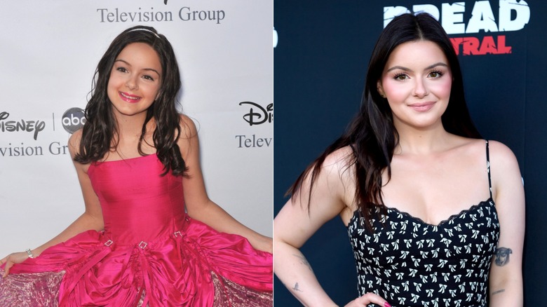 Side-by-side photos of Ariel Winter in 2009 and 2025