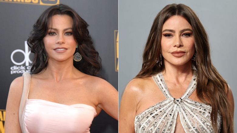 Side-by-side photos of Sofía Vergara in 2009 and 2026