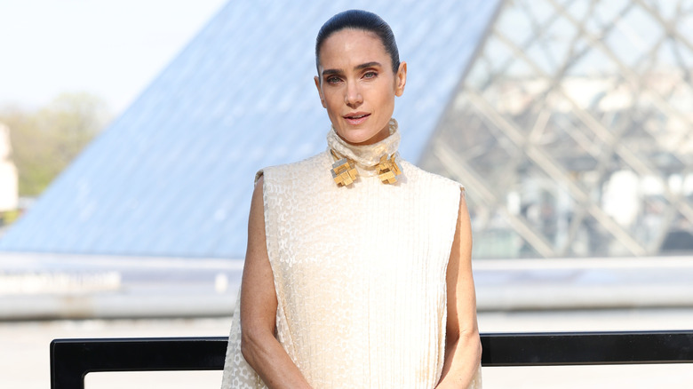 Jennifer Connelly outside the Louvre, 2026
