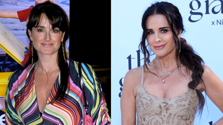 Kyle Richards in 2004 and 2025, side by side photos