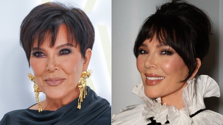 Side by side photos of Kris Jenner from 2022 and from 2025 on Instagram