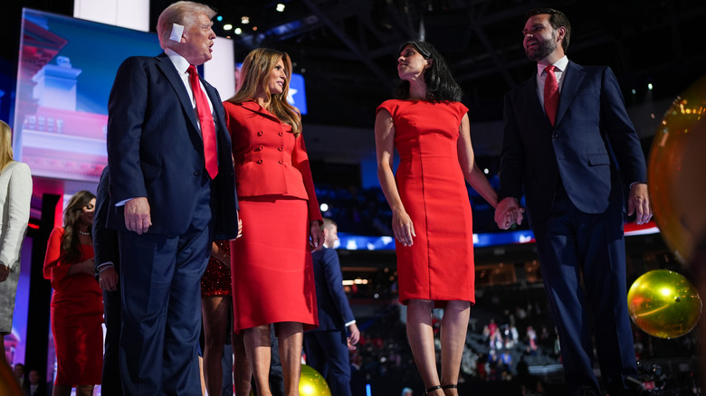 the trumps and vances at the RNC in july 2024