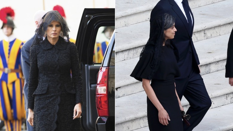 Melania trump meeting pope francis may 2017/usha meeting pope leo 2025