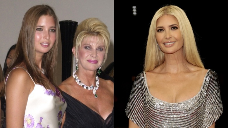 Ivanka Trump in 2001 and 2025, side by side photos