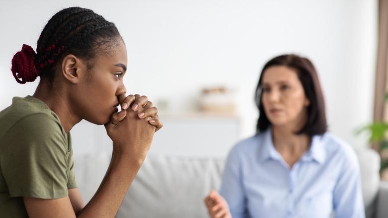 woman in a therapy session