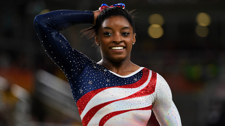 Simone Biles wears American flag-inspired leotard at the 2016 Rio Olympics