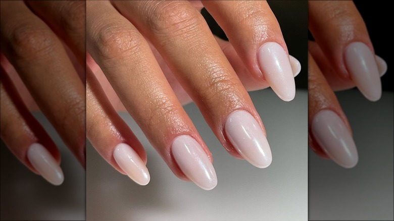 Icy glazed donut nails