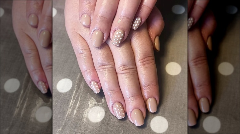 Polka dot nails