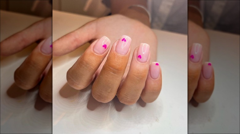 Heart nail art