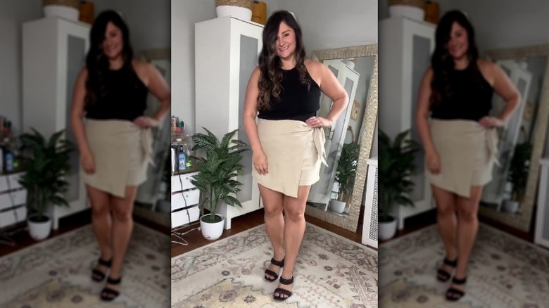 Cream colored skort