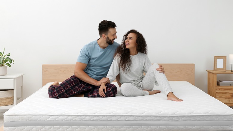 A couple spoons in bed