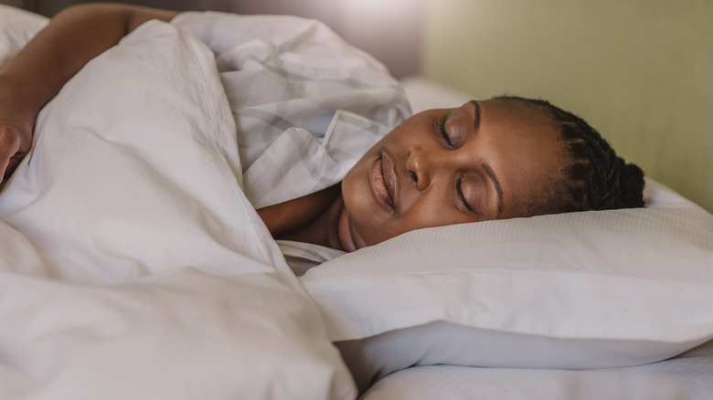 Woman sleeping peacefully