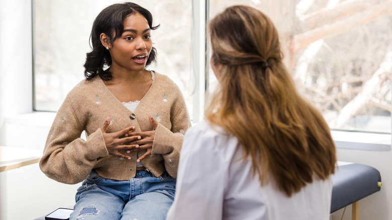 woman with doctor