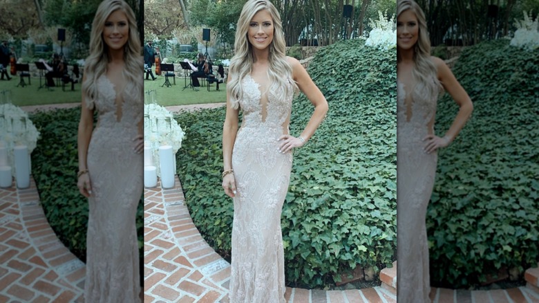 Christina Haack in a nude gown