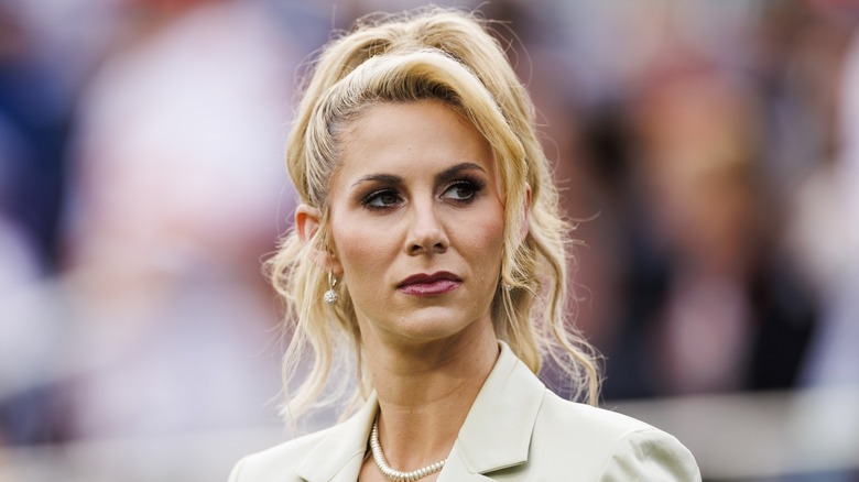 Laura Rutledge on the football field