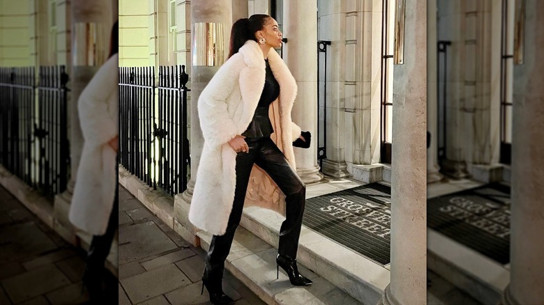 Faux fur coat