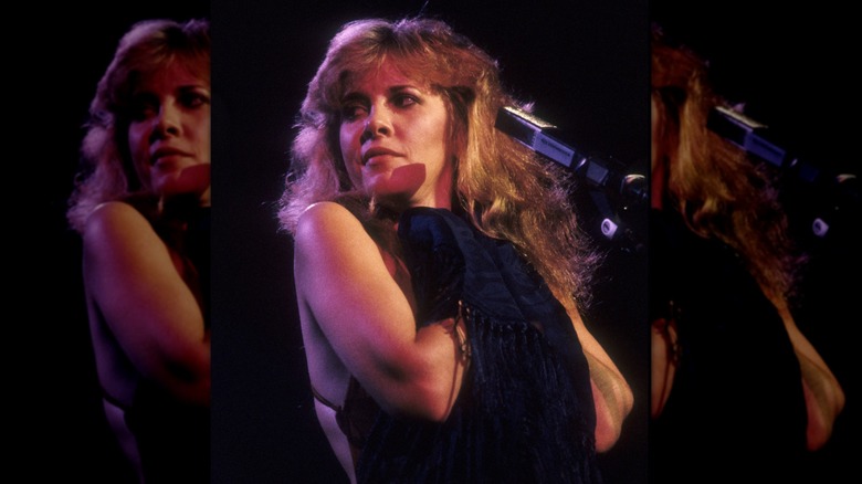 Stevie Nicks performing on stage during her solo tour in 1981