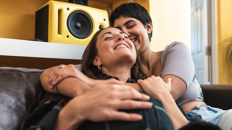 couple embracing