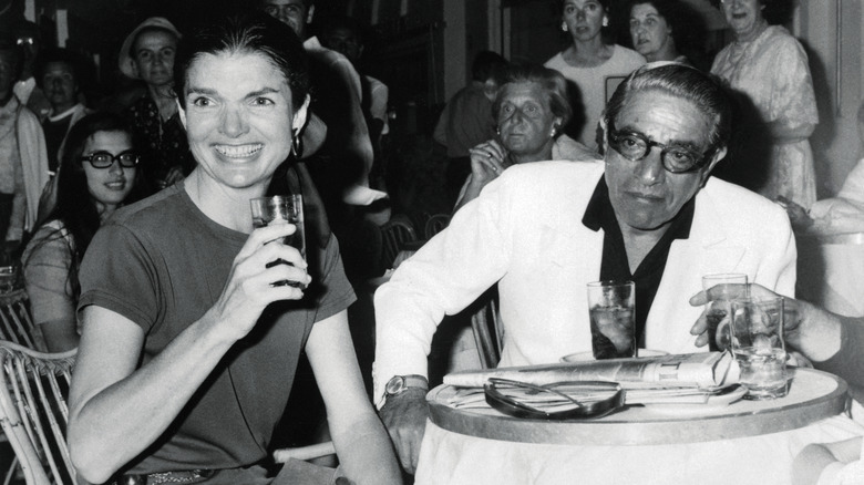 Jackie and Aristotle Onassis photographed together