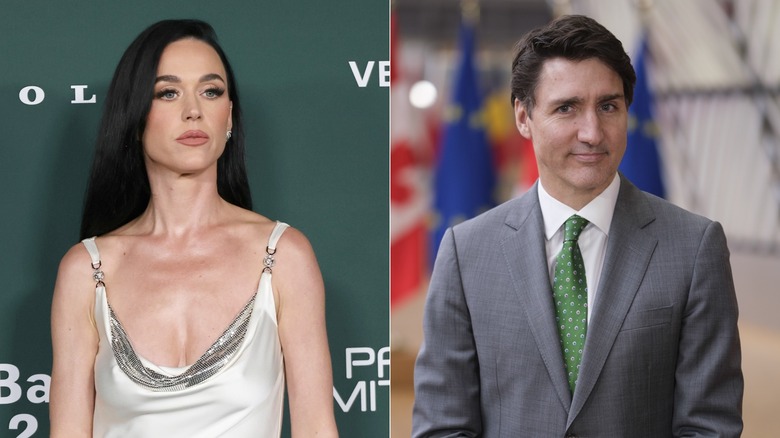 Side-by-side photos of Katy Perry and Justin Trudeau