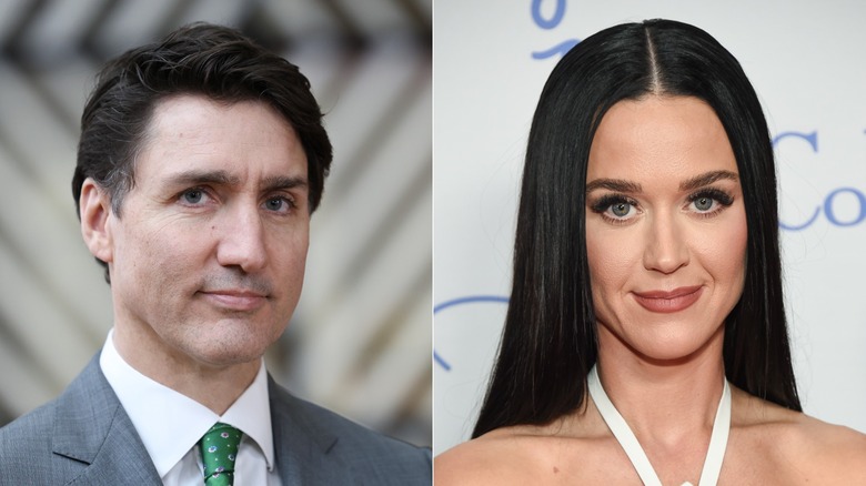 Side-by-side photos of Katy Perry and Justin Trudeau