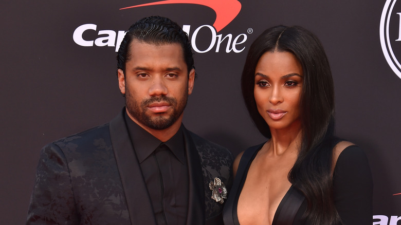 Ciara and Russell Wilson posing