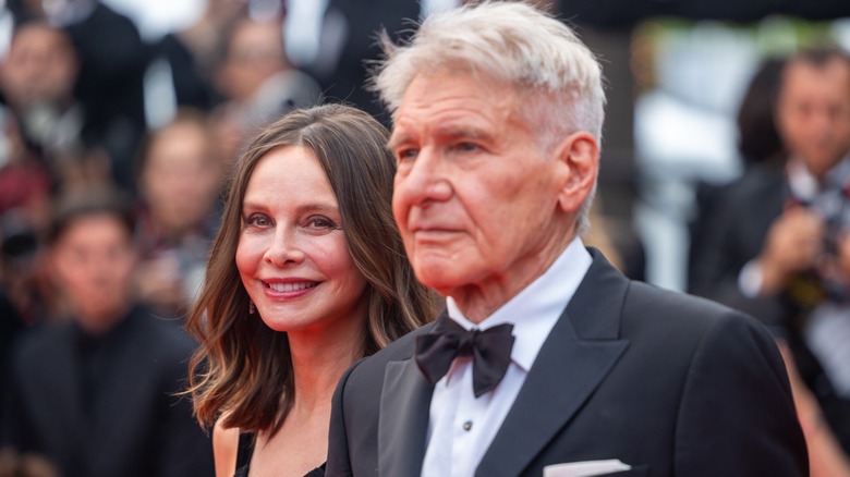 Calista Flockhart and Harrison Ford on the red carpet