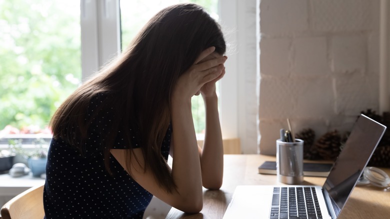 Woman crying