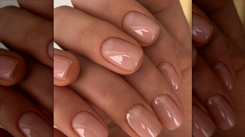 Lip gloss nails