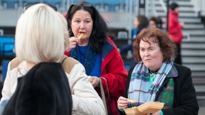 Susan Boyle attending an event with friends in 2015