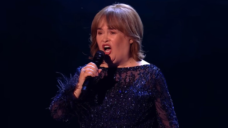 Susan Boyle performing on Britain's Got Talent in 2023