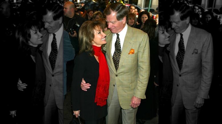 Susan Lucci and Helmut Huber smiling at each other in 2002