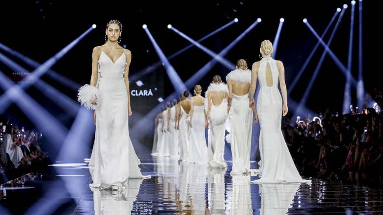 models in wedding dresses