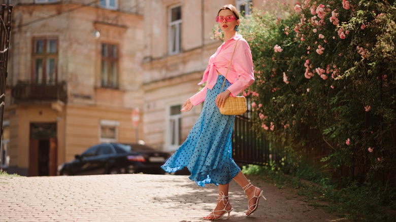 woman in skirt