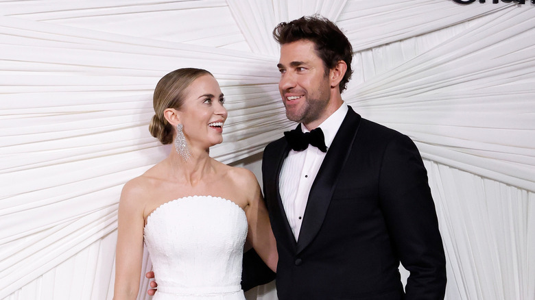 Emily Blunt and John Krasinski on the red carpet for the Albie Awards
