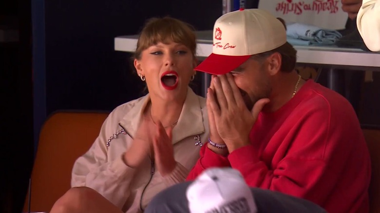 Taylor Swift at the 2025 Stanley Cup Final with Travis Kelce