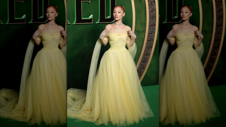 Ariana Grande in a yellow dress