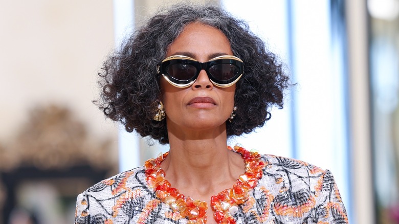 Model Stephanie Cavalli walking the runway at the Chanel's Haute Couture Spring/Summer 2026 show during Paris Fashion Week