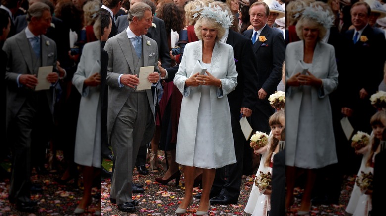 Camilla Parker Bowles and Prince Charles at her son's wedding