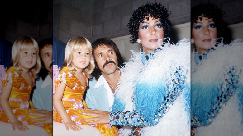 Sonny & Cher with their daughter Chastity 1973