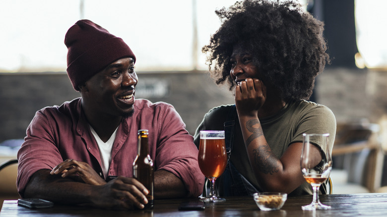 Couple at bar